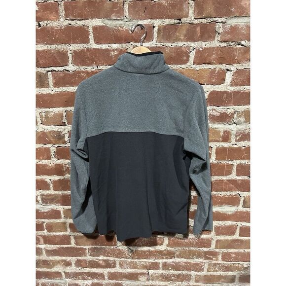 Columbia Mens Gray 1/4 Button up Fleece Pullover Sweatshirt Mock Neck Size Small - Picture 2 of 3
